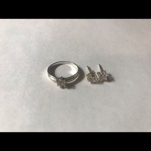 Pire silver earrings and ring